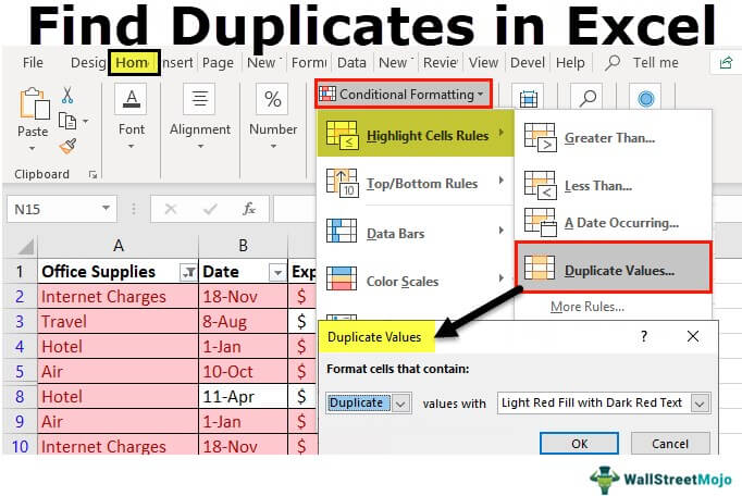 how-to-find-duplicates-in-excel-remove-duplicates-in-excel-excel-text-bar-chart